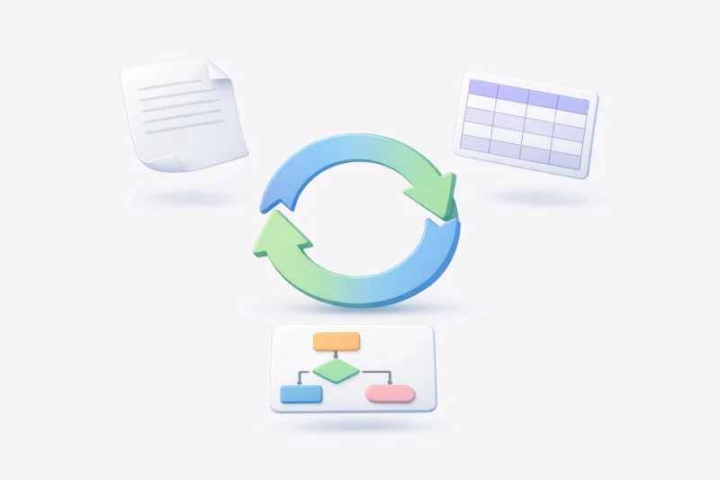 Цикл автоматизації: документ, таблиця та картка сценарію