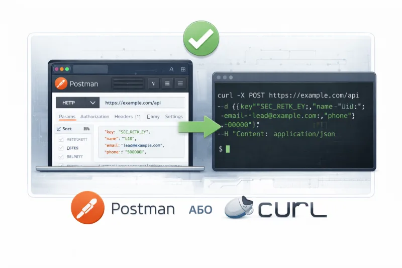 Postman або cURL