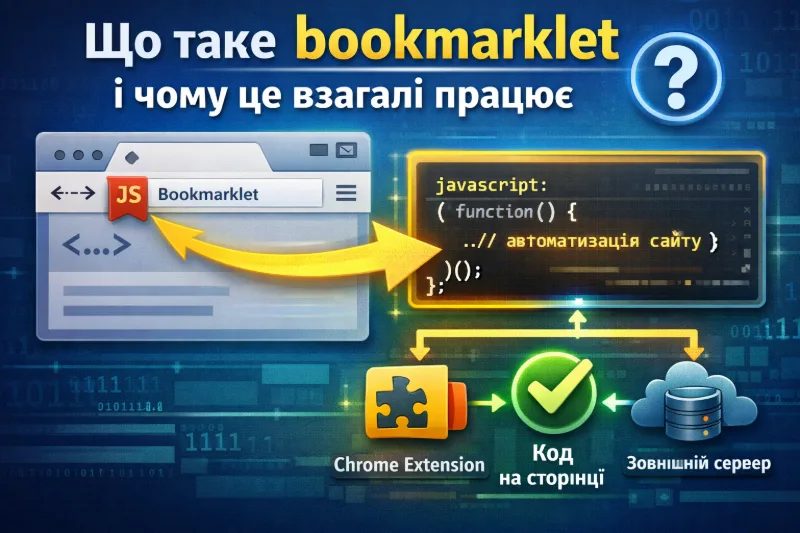 Що таке bookmarklet і як працює