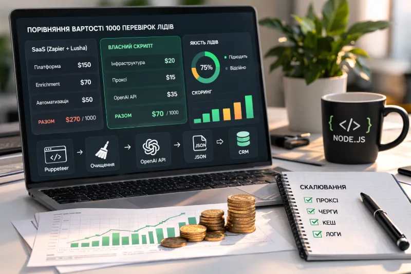 Сценарій автоматизації та порівняння вартості
