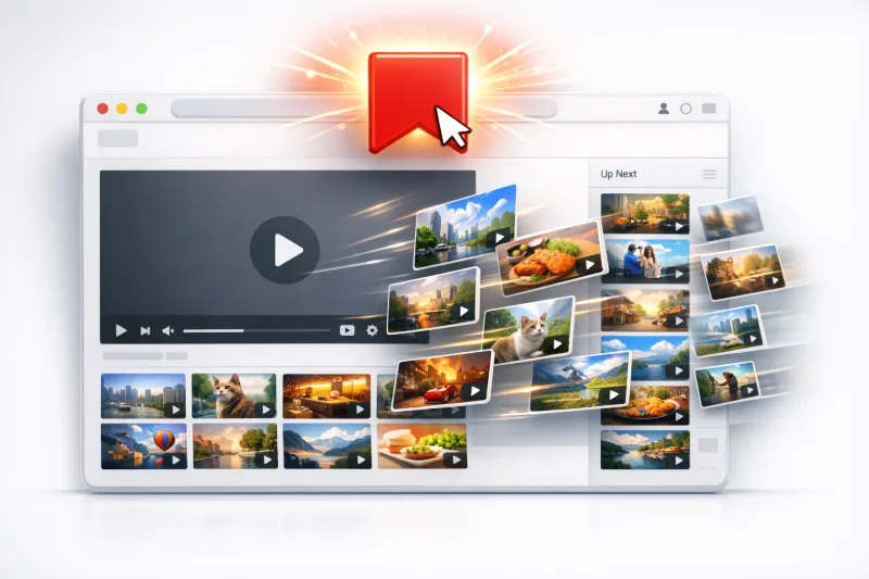 Букмарклет, що додає десятки відео в чергу YouTube однією кнопкою